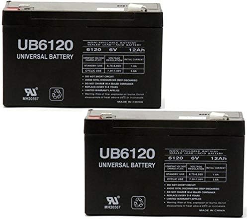 Grupo de potência universal D5736 UB6120-6V 12AH 6 Volt - pacote de 2 baterias
