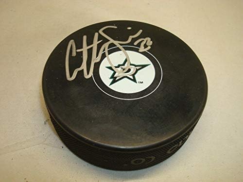 Colton Sceviour assinou o Dallas Stars Hockey Puck autografado 1A - Pucks autografados da NHL