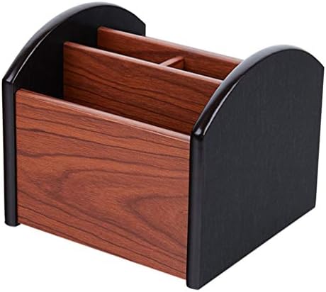 Forrec Wood Remote Control titular Caddy Organizer Pones Pens Office Supplies Desktop Storage Box for TV Remotes