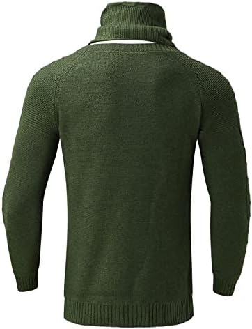 6 Blusa de suéter de espuma o Men's Neck Winter e Felf Sets Solids Pullover Autumn 2 Long and Sleeve Men's