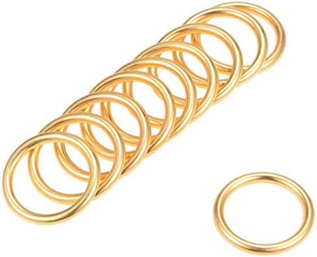 uxcell o anel fivela de 20 mm ID de 3 mm de espessura de zinco O-rings para bolsas de hardware Craft acessórios de bricolage, preto 10pcs
