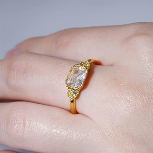 Anéis de casamento e noivado engajados jóias moda de pedra zircão para mulheres anel de jóias brilhantes anéis brancos