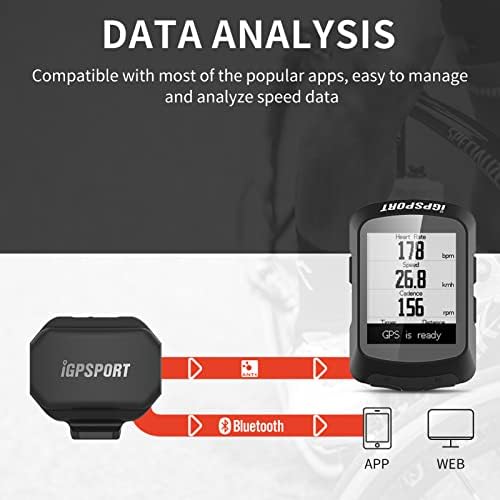 Sensor de cadência de velocidade/cadência da bicicleta IGPSPORT e Bluetooth sensor de cadência de ciclismo, sensor de velocidade de