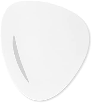 Alessi Colombina 12-1/4 polegadas por 10-3/4 polegadas Placa plana, porcelana branca, conjunto de 6