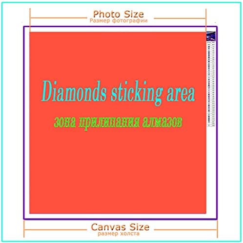 Pintura de diamante árvores coloridas Arte de diamante para adultos, kits de pontos de diamantes 5D DIY 36x106in/90x270cm