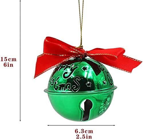 Diznimeng 2,4 polegadas de natal pingentes de sino forjado pingente de ferro pingente de trenó BellScreative Christmas Element