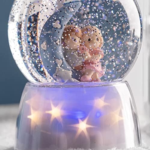 Gkmjki Dreamy Starlight Snowflake Crystal Ball Caixa de música Octavo DLA Namorado e namorada Aniversário do dia dos namorados Presente