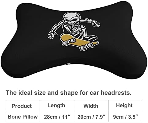 Skateboard Skull Car pescoço travesseiro de carro macio para apoio de cabeça travesseiro de almofada de pescoço de almofada