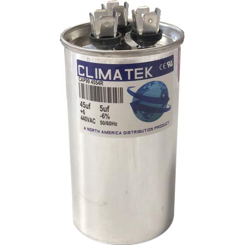 Capacitor redondo de Climatek-se encaixa no Luxaire 1499-490 1499-4901 | 45/5 UF MFD 370/440 VOLT VAC