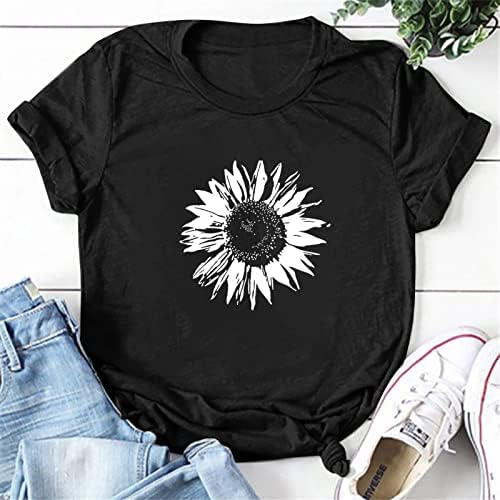 Tops de primavera nokmopo para mulheres impressão de flor de flor curta camiseta curta blusa lota top shirt tops de verão feminino