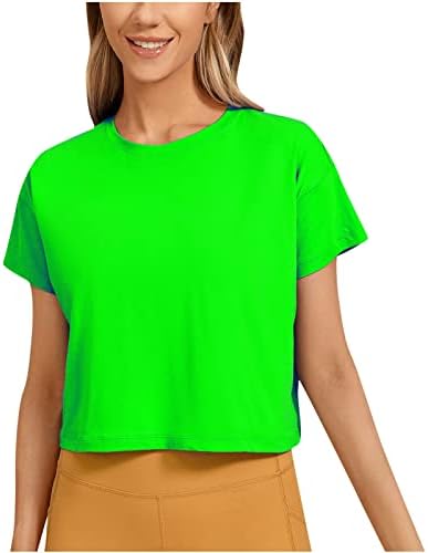 Tampas cortadas de verão para mulheres Trendy Solid Color Short Slave Tshirts
