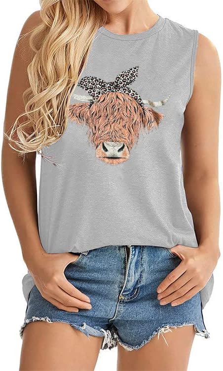 Tampa do tanque de camisole kawaii para meninas adolescentes spandex leopard vaca estampa solta tampas superdimensionadas tees