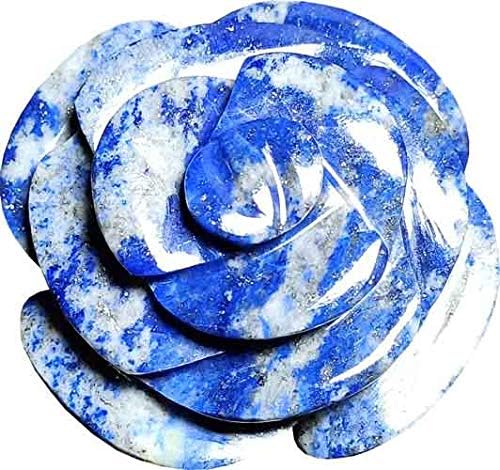 Allomin® Natural Lapis Lazuli Blue Rose Flower Love, Relacionamento, Cura de Flores Cristal Reiki Pedra Vastu Correção Gemita Limpeza