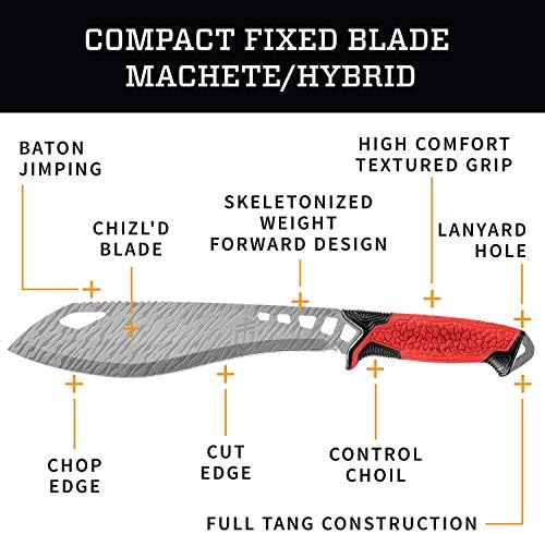 Gerber Versafix Pro, Machete Knife Hybrid, Red [31-003469]