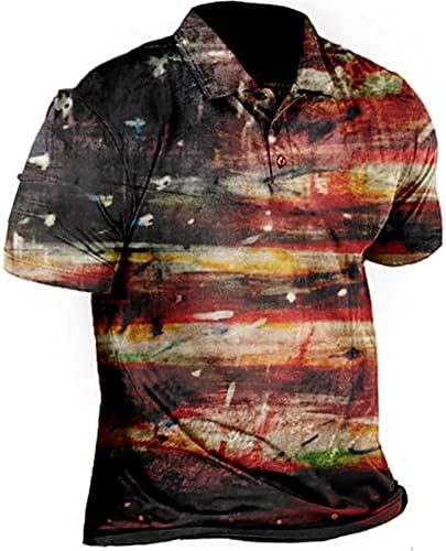 Noções básicas para homens de performance patriótico masculino do Dia da Independência American Fit Classic Fit Shirts pacote