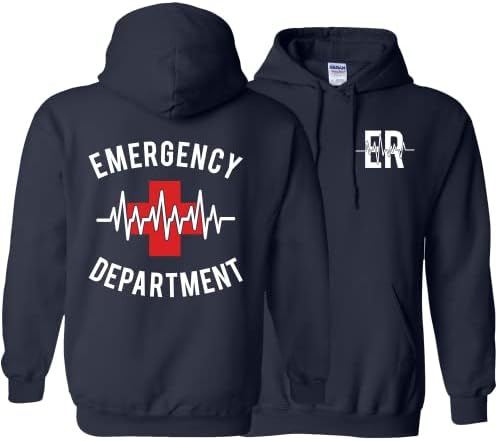 Hoodie do departamento de emergência de Pickerd - enfermeira de erifurquiagem; Hoodie de assistência médica em tecnologia de emergência