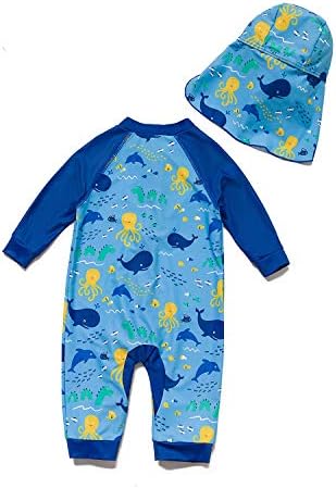 Bonverano Baby Garoth Garoth Swimsuit, traje de banho para criança, roupas de banho com zíper completo com uma peça