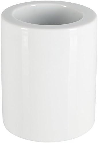 Pusher de grés de coleta de jato de Spirella, 12 x 12 x 14 cm, branco