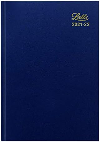 Letts Standard Academic Weekly Planner, 14 meses, julho de 2021 a agosto de 2022, encadernação perfeita, 8,25 x 5,875, azul