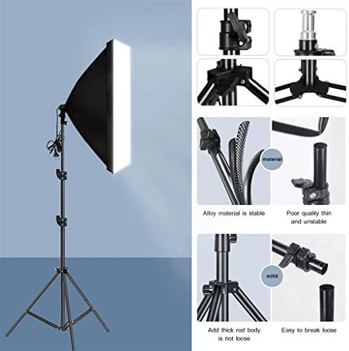 ZCMEB Photography SoftBox Lighting Box com tripé E27 Bulbo fotográfico Sistema de luz contínua para estúdio de fotos