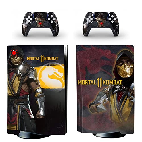 Para PS4 Slim - Game Ninja Mortal Melhor Guerra Kombat X PS4 ou Ps5 Skin Skin para PlayStation 4 ou 5 Console e Controladores Decal