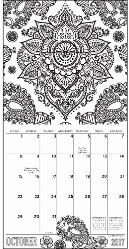 TF Publishing 2017 color me feliz mini calendário