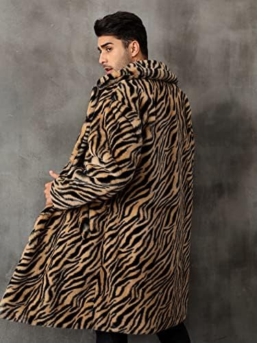 Jaqueta de jaqueta masculina XinBalove para homens Men Zebra Padrão listrado Casaco de lapela de lapela