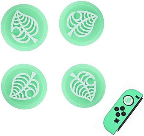 NUWBAY 4 PCS Silicone Phumb Caps para Nintendo Switch & Lite Joystick, Folhas fofas Tampa de silicone macio de folhas de joystick