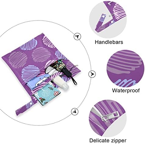 Susiyo pano fralda bolsas molhadas de seco abstrato padrão impermeável sacos molhados reutilizáveis ​​com dois bolsos com