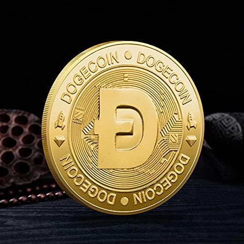 1 oz banhado a ouro Dogecoin Comemorativo Coin Gold banhado a ouro 2021 Coin colecionável de edição limitada com caixa de proteção