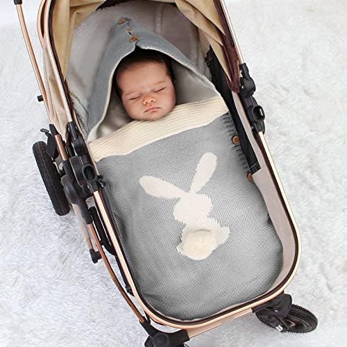 Recém-nascido Baby Swaddle Blanker Prain, malha de algodão macio que está recebendo manta saco de dormir para meninos de 0-24 meses meninas