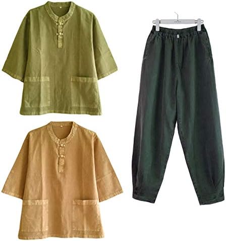 Altair Men Women Cotton camisa ou calça roupas de meditação zen roupas de ioga