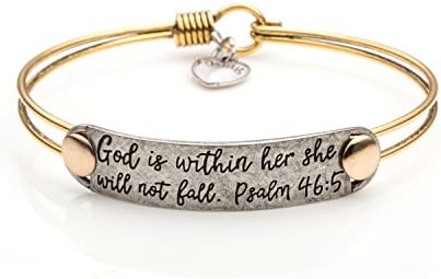 UNQJRY Bíblia Versículo Amizade Brave Bracelets Inspirados Jóias Vintage Brass