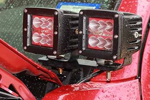 Suportes de luz com vala baixa para 2015-2021 Chevy Colorado/GMC Canyon | Feito nos EUA | Instalação rápida e fácil | Par de motorista e passageiro | Capô da dobradiça montada | Fabricação Rago