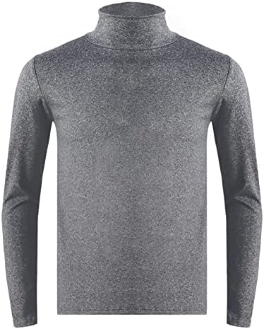 iiniim térmica para homens em clima frio manga comprida tartaruga mock pescoço de camisa de camisa de camiseta camisa