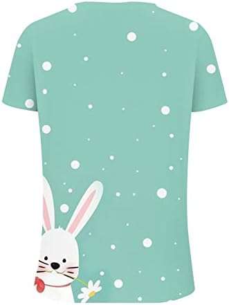 Girls Crewneck v pescoço algodão Floral Graphic Gift Happy Kawaii Animal Bunny Cosplay Trajes Top Tee para Womens H4