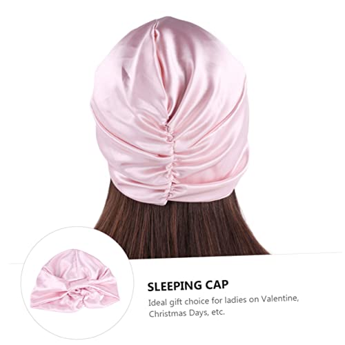 Hemoton 1pc Cetina de cetim Baps de chuveiro cacheado Capinho Capéu de cabeça para mulheres envolturas de cabeça para mulheres elásticas chapéus de chapéu de quimio