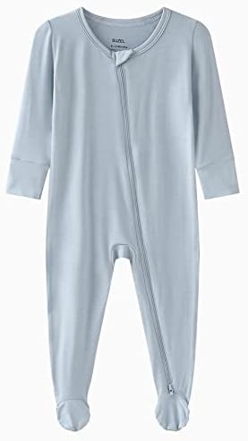 Pijama de pijamas para bebês viscose de bambu - meninas de meninas de meninas de menina longa de manga longa - Sleep 'n Play PJ - 0-24 meses