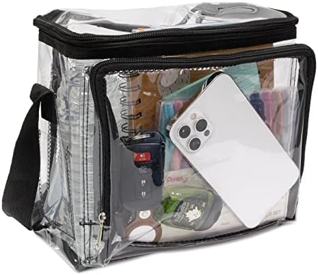 Rolling Nomad Lunch Sags Clear para o trabalho - Veja através da lancheira de plástico, Luncê de Almoço Aprovado por estádios com