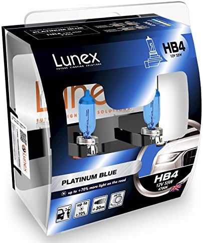 LUNEX HB4 9006 PLATINUM BLUEL HALOGH BULBS 12V 55W P22D MAX AZUL EFEITO 4700K DUOBOX