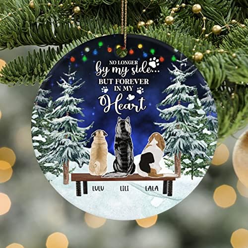 Ornamento personalizado do memorial de animais de estimação Lost of Dog Gift Christmas Tree Ornament Decoration qzng 1
