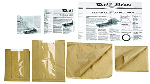 Bolsa à prova de graxa marrom para cestas, Packnwood - Kraft Paper Liners 210Papok34