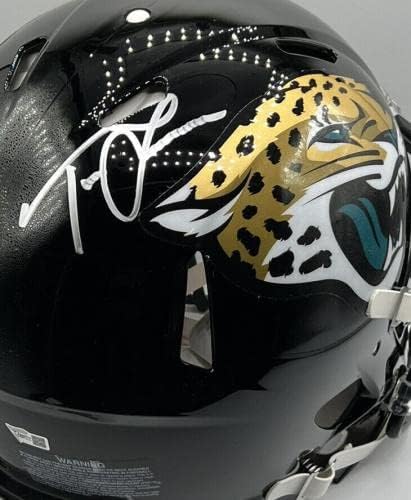 Trevor Lawrence assinou os fanáticos de capacete autênticos de velocidade total autografados - capacetes autografados da NFL