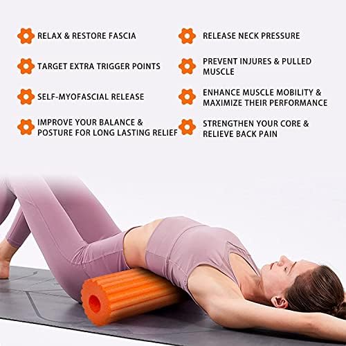 Revolve o rolo de espuma 3 em 1 com massagem e mobilidade, para exercício, massageador muscular profundo para fisioterapia, pilates, ioga, alongamento, equilíbrio e núcleo