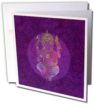 Ilustração do Cartão de Greetagem 3drose do Deus Hindu Ganesha Elefante, 6 x 6