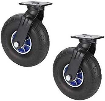 Rodas de rodízio giratório YJJT, rodízios de placa de aço, roda universal de serviço pesado, sólido, com rolamento de