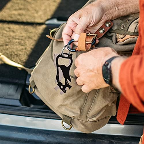 Famstar Keychain Multi-Tool 2pack Tiger Metal Pocket Fool para homens portátil sem ferrugem Ferramentas multifuncionais