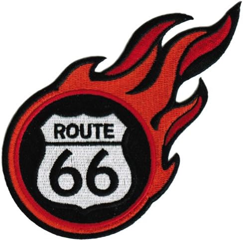 Rota 66 Novo México Bordado Patch Iron-on Highway Road Sign Biker emblema