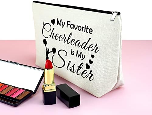 MXRYMVU Agradecendo presente para torcer Cheer Irmã Cheerleader Gift For Girls Makeup Bag Cheer Prese