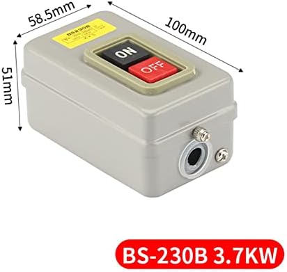 Botão de controle de energia geader interruptor de trava trifásica Botão Iniciar pressione Pressione BS211b BS216 BS230 10A 380V